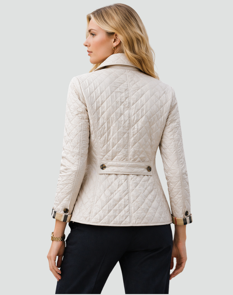 Presentación | Chaqueta Acolchada de Entretiempo con Cuello y Botones