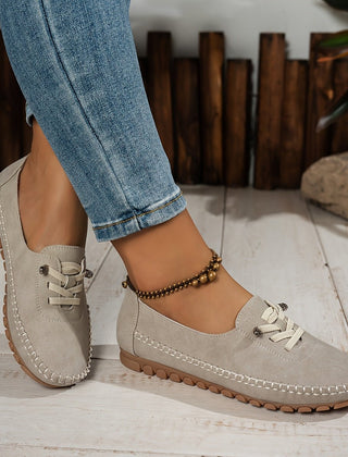 Adoración | Mocasines de Ante con Cordón Elástico - Isabel de Sevilla