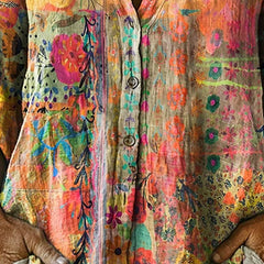 Alma | Camisa artística con estampado floral - Isabel de Sevilla