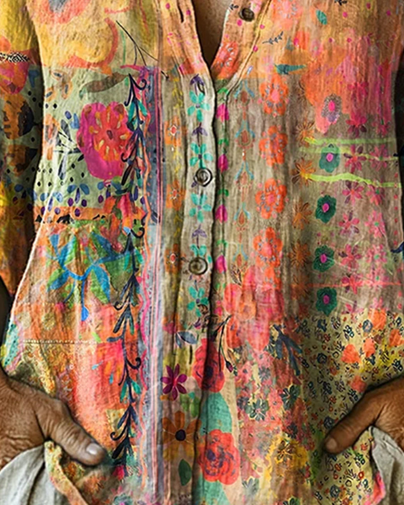 Alma | Camisa artística con estampado floral