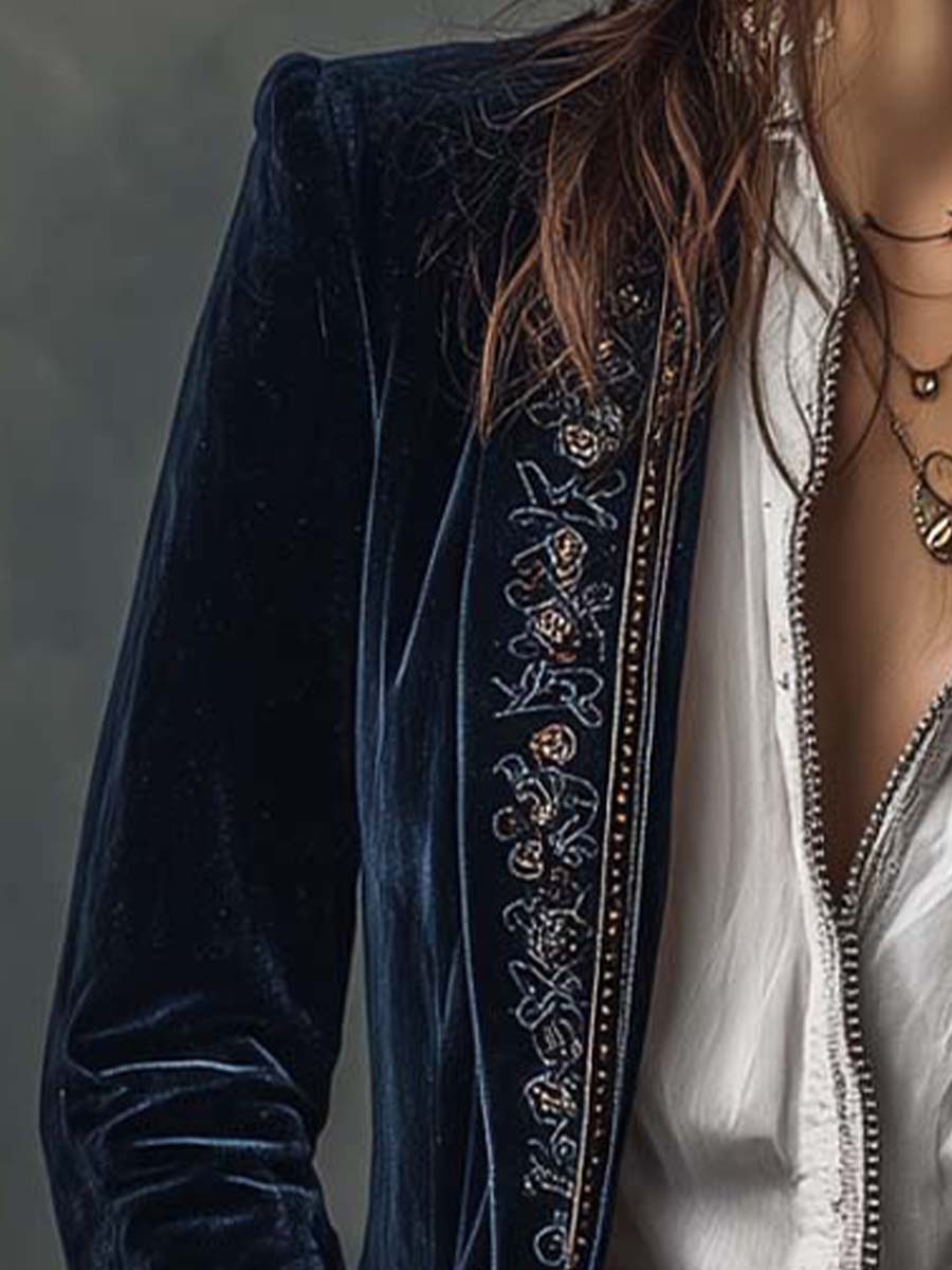 Gabrielle | Chaqueta Larga Bordada