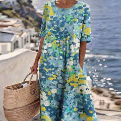 Elena | Vestido midi floral suelto y ligero - Isabel de Sevilla