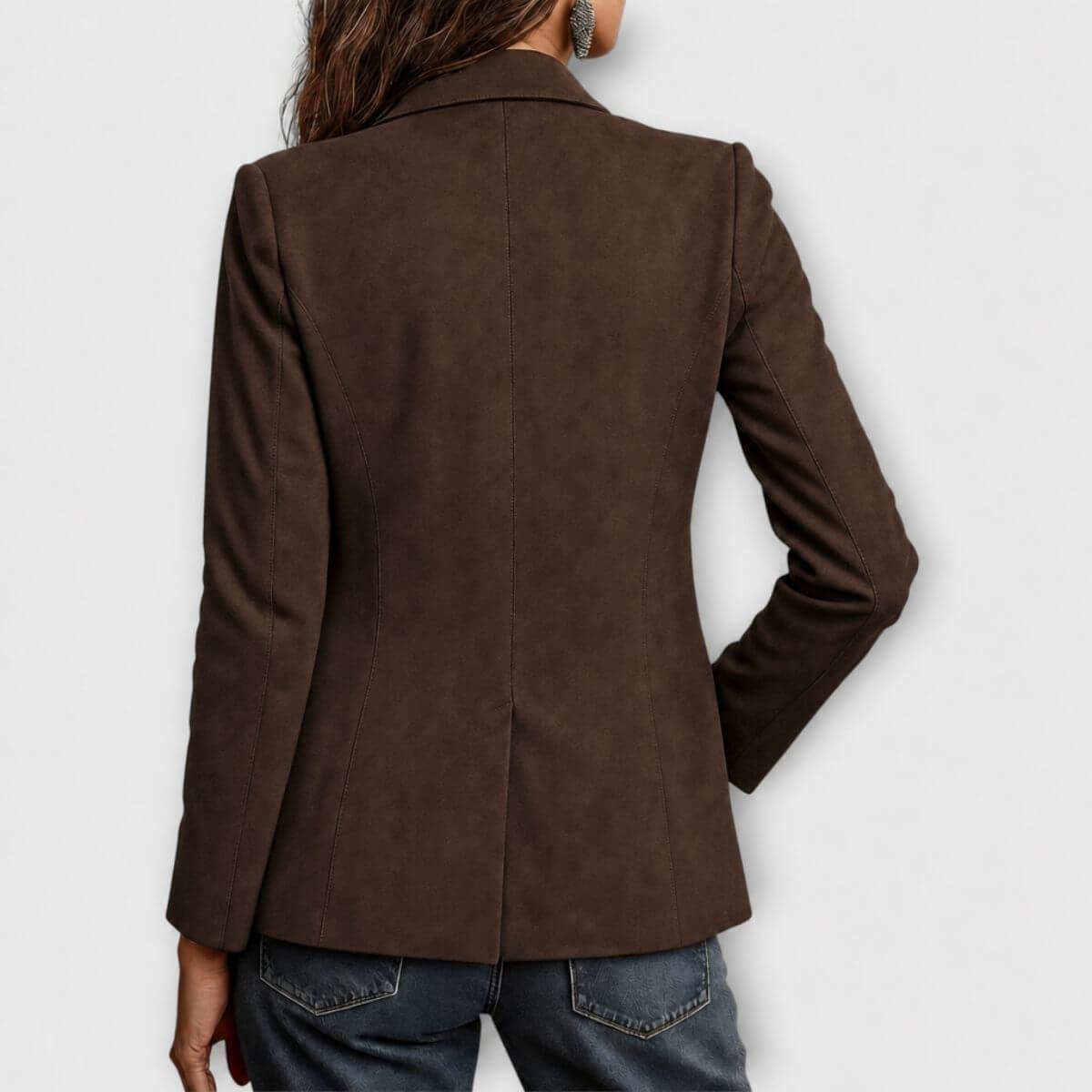 Rocío | Blazer Vintage de Ante Marrón - Isabel de Sevilla