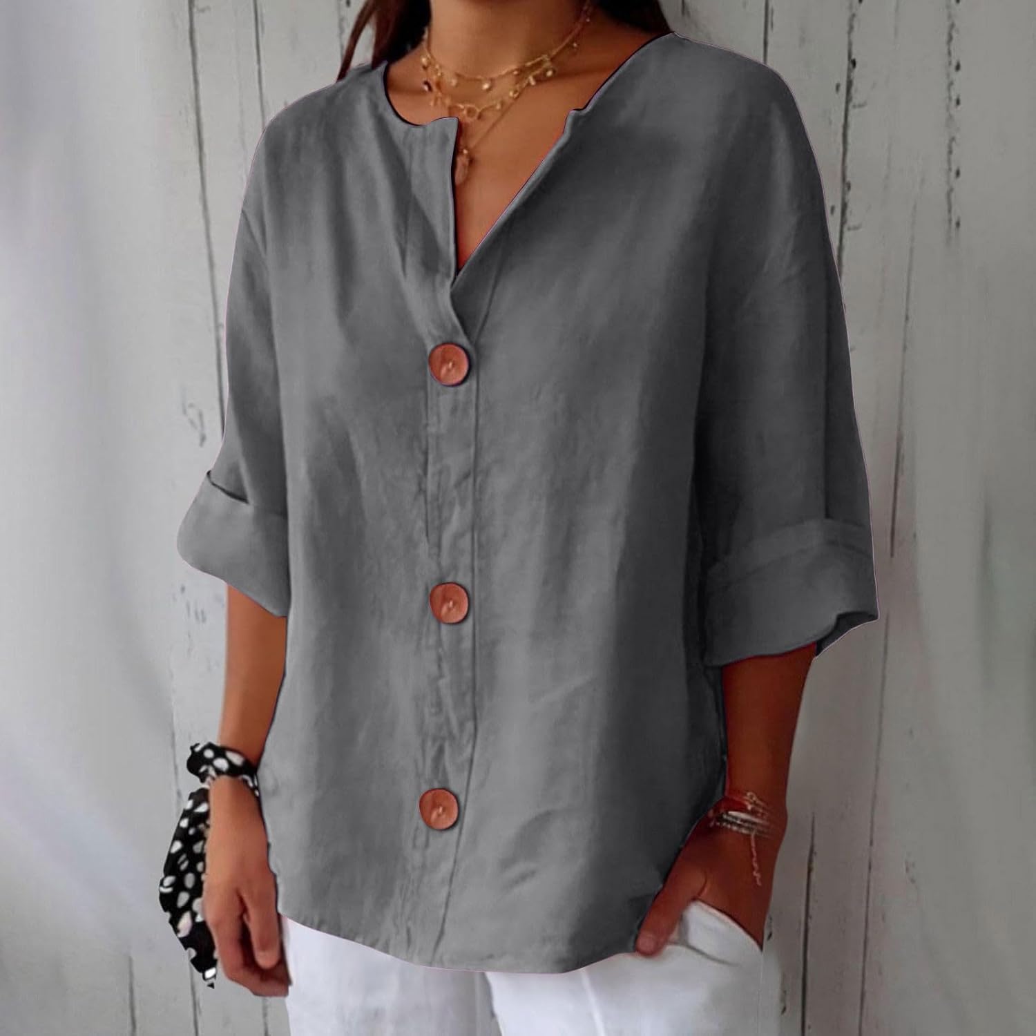 Noa | Blusa de lino informal - Isabel de Sevilla