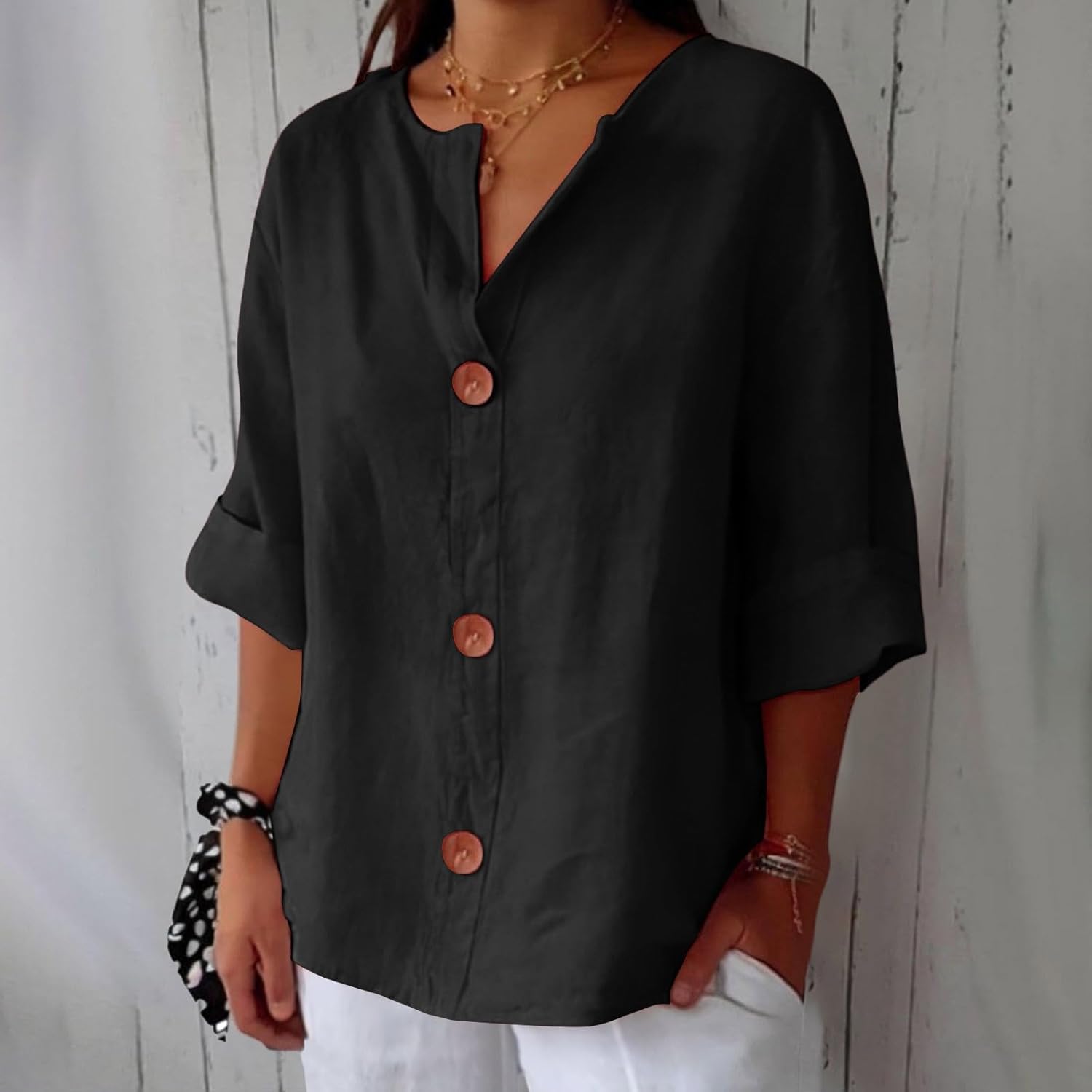 Noa | Blusa de lino informal - Isabel de Sevilla