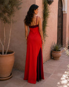 Sofía | Vestido Maxi Bicolor con Abertura