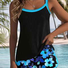 Valeria | Tankini Elegante con Short Floral - Isabel de Sevilla