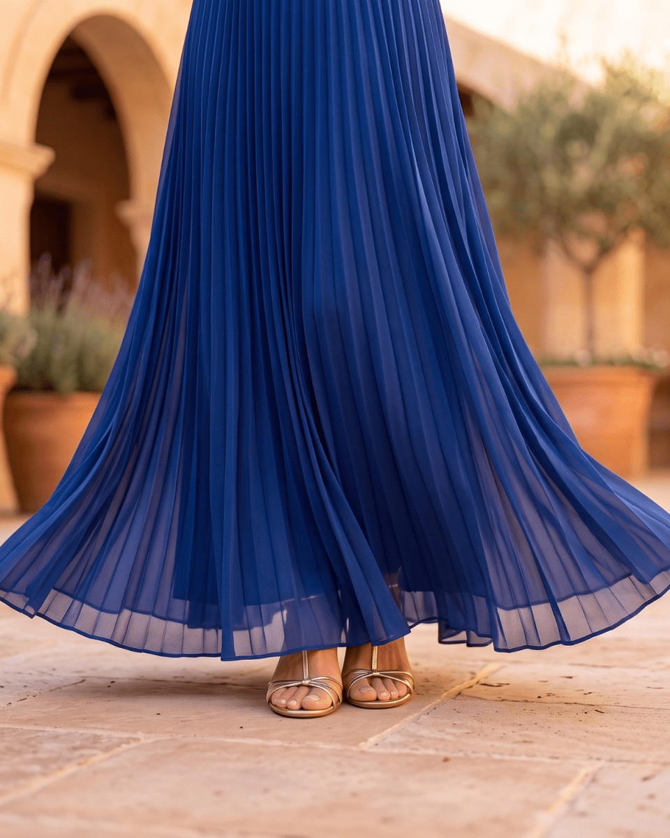 Valentina | Vestido Maxi Plisado de Caída Elegante - Isabel de Sevilla