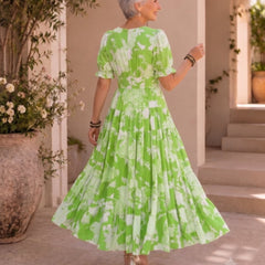 Manuela | Vestido Largo de Flores Favorecedor - Isabel de Sevilla