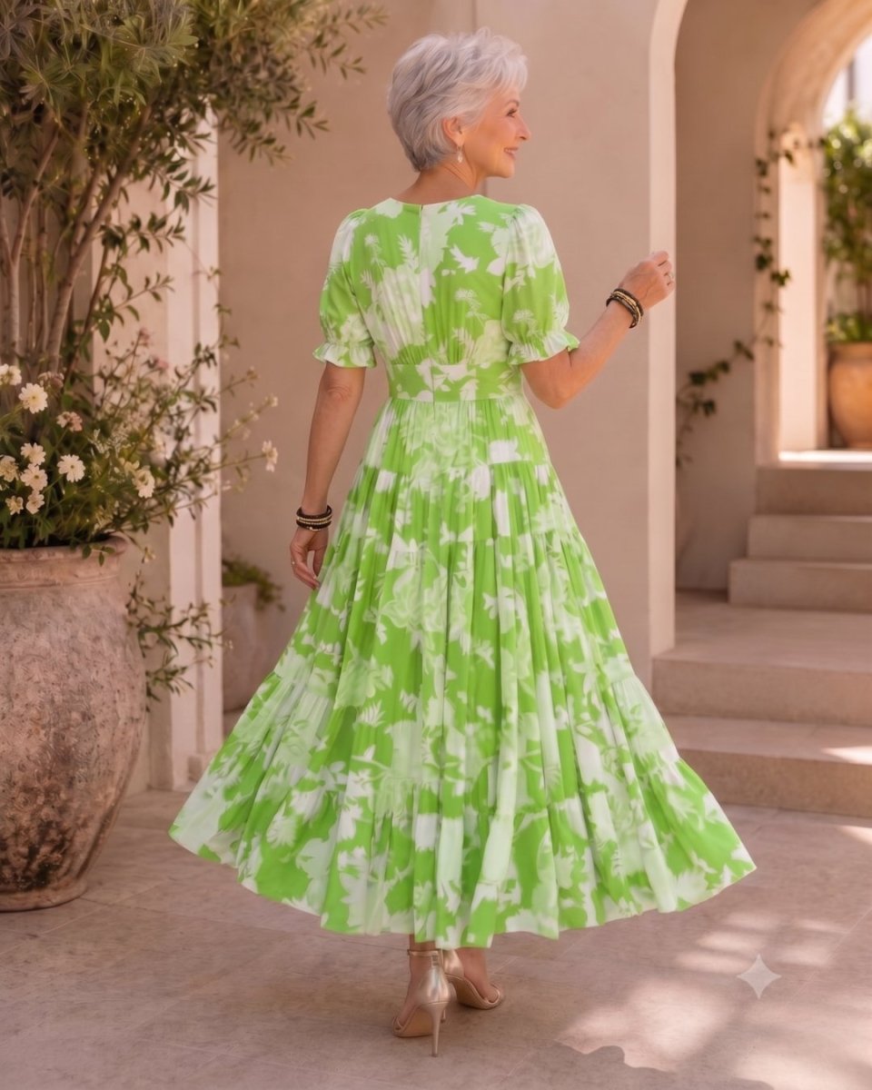 Manuela | Vestido Largo de Flores Favorecedor - Isabel de Sevilla