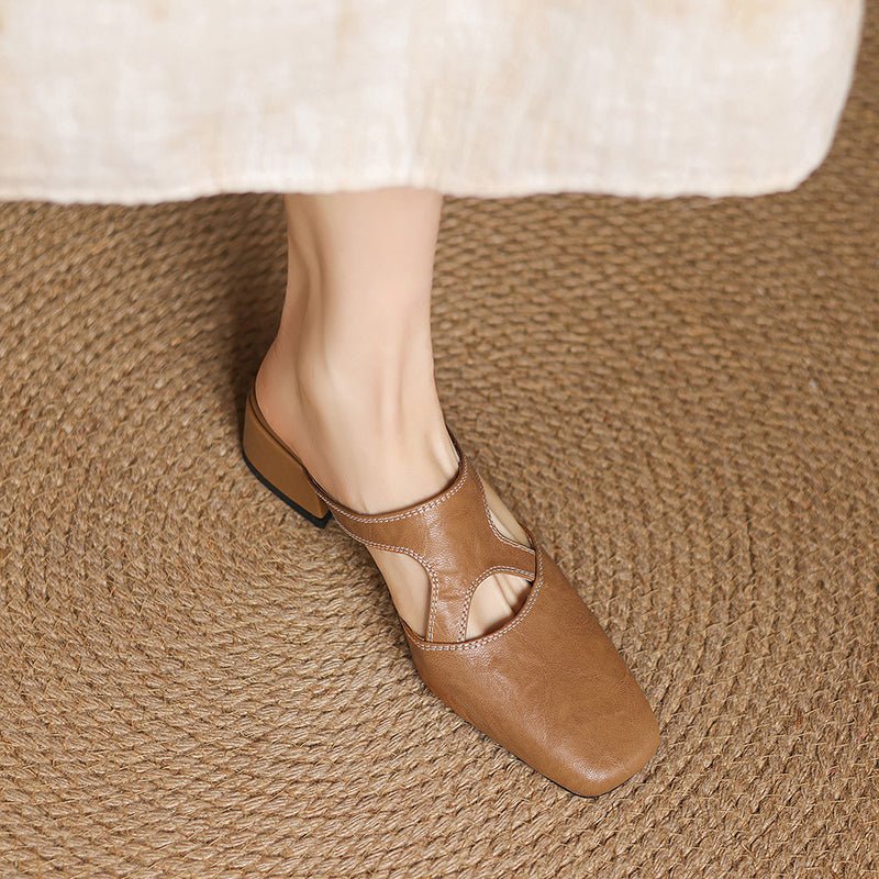 Wynne | Mules Elegantes con Tacón Bloque - Isabel de Sevilla