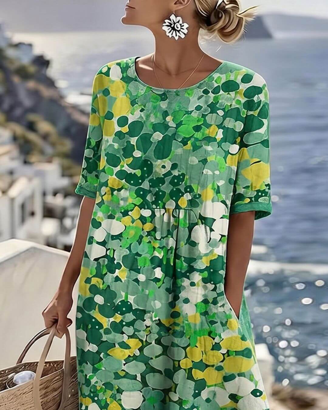 Elena | Vestido midi floral suelto y ligero - Isabel de Sevilla