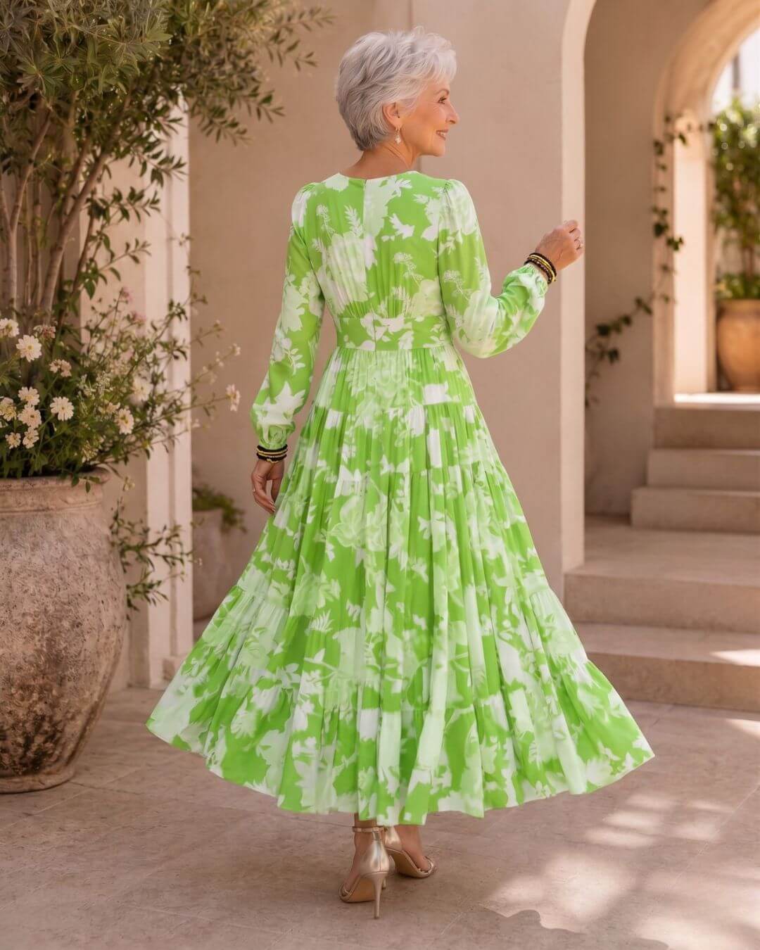 Manuela | Vestido Largo de Flores Favorecedor