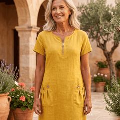 Dolores | Vestido Casual y Elegante de Lino - Isabel de Sevilla