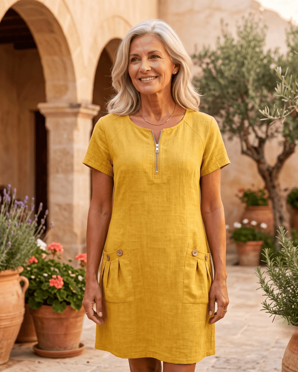 Dolores | Vestido Casual y Elegante de Lino - Isabel de Sevilla