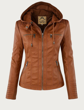Cecilia | Chaqueta de Polipiel con Capucha - Isabel de Sevilla