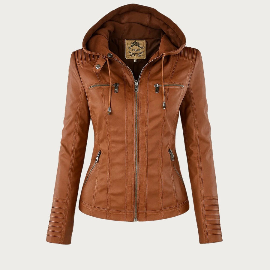 Cecilia | Chaqueta de Polipiel con Capucha - Isabel de Sevilla