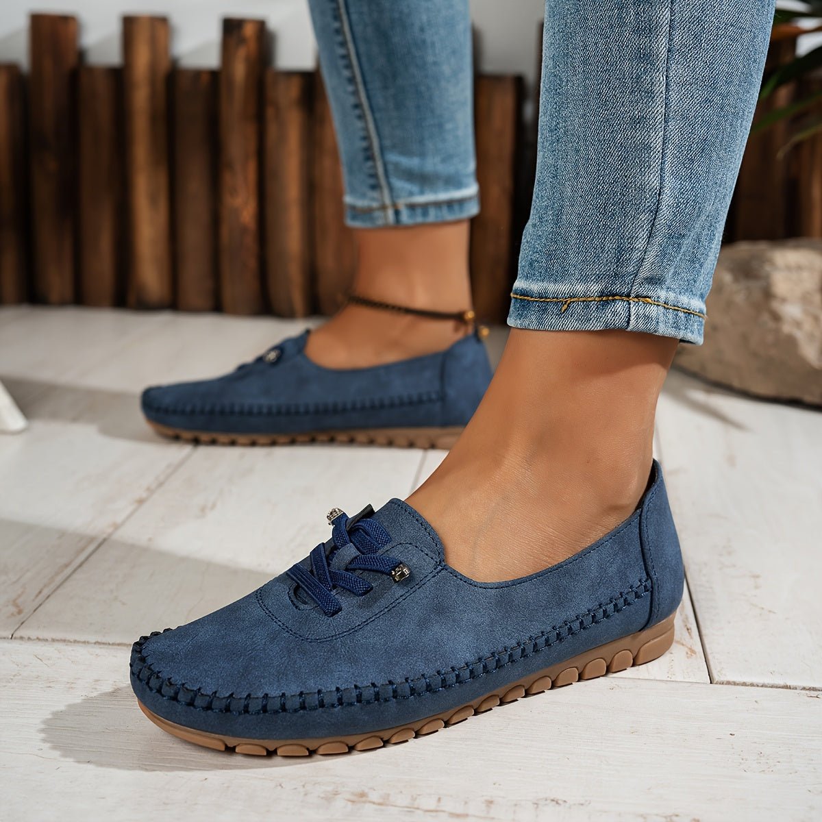 Adoración | Mocasines de Ante con Cordón Elástico - Isabel de Sevilla
