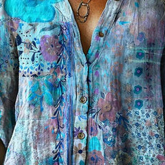 Alma | Camisa artística con estampado floral - Isabel de Sevilla