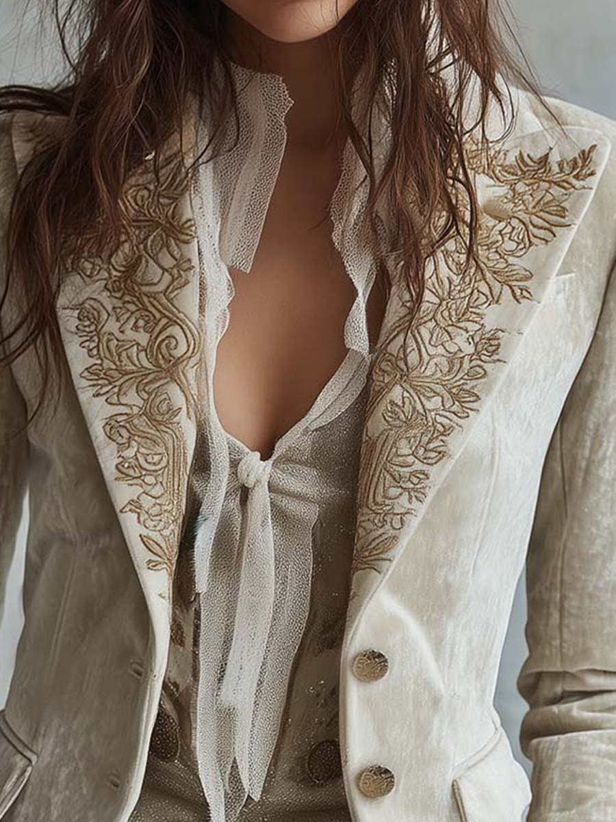 Amberly | Blazer Entallado Bordado