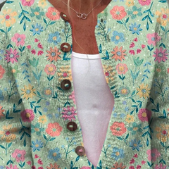 Inés | Cárdigan Vintage Floral con Botones - Isabel de Sevilla