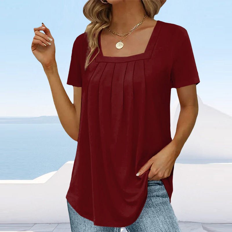 Alba | Blusa fluida con escote cuadrado - Isabel de Sevilla