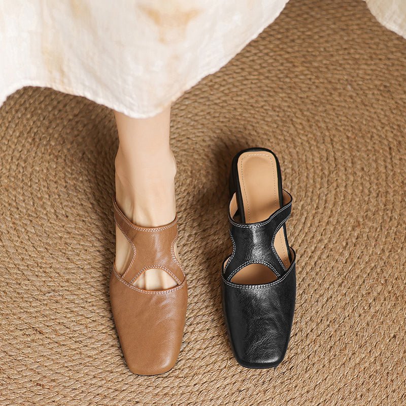 Wynne | Mules Elegantes con Tacón Bloque - Isabel de Sevilla