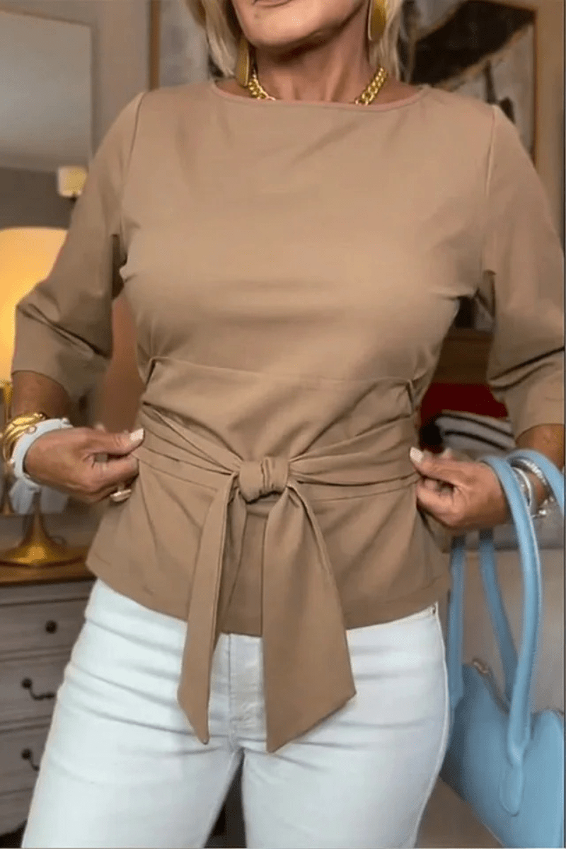 Daria | Top Elegante con Lazo en la Cintura - Isabel de Sevilla