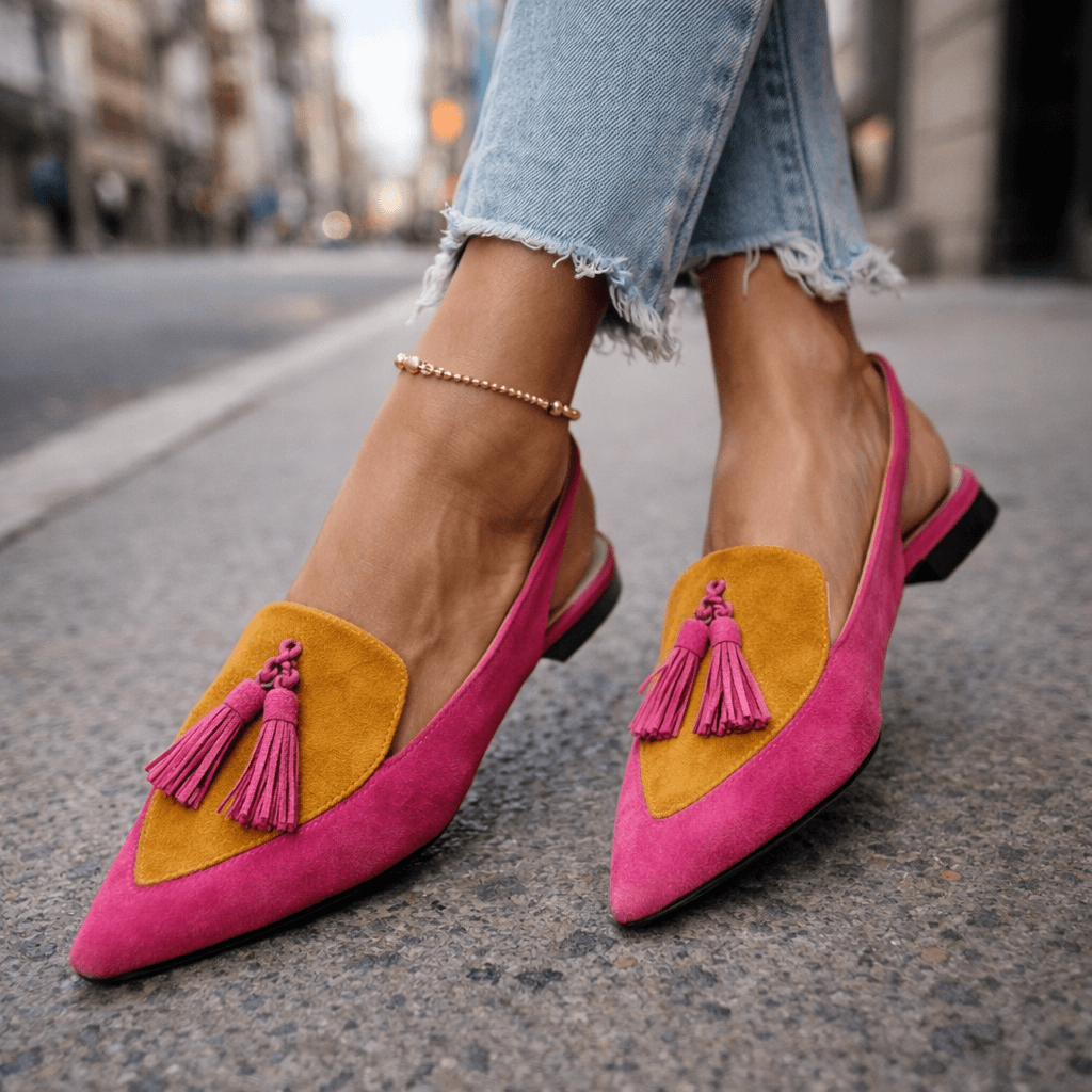 Inés | Sandalias Artesanales con Tiras y Borlas - Isabel de Sevilla