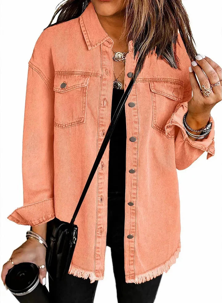 Rocío | Chaqueta Vaquera Confort con Bajo Deshilachado