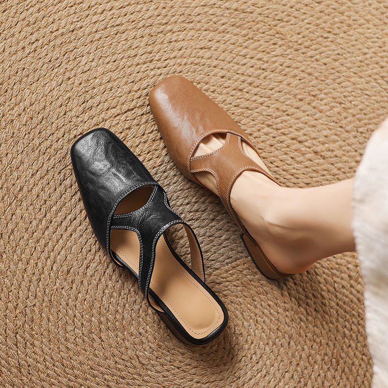 Wynne | Mules Elegantes con Tacón Bloque - Isabel de Sevilla