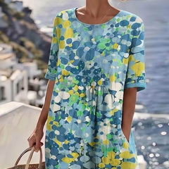 Elena | Vestido midi floral suelto y ligero - Isabel de Sevilla