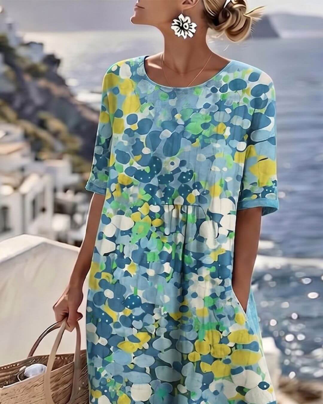 Elena | Vestido midi floral suelto y ligero - Isabel de Sevilla