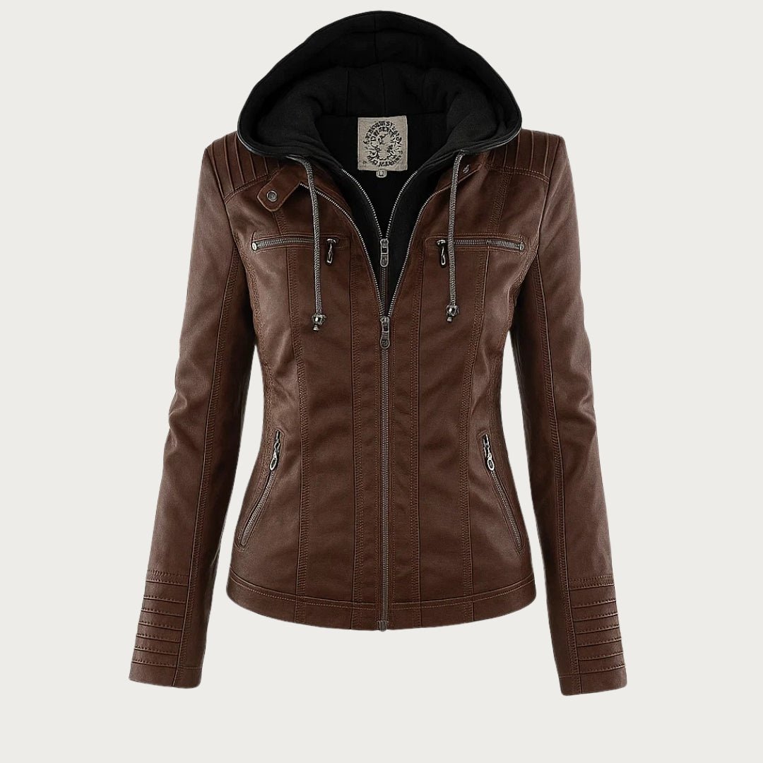 Cecilia | Chaqueta de Polipiel con Capucha - Isabel de Sevilla