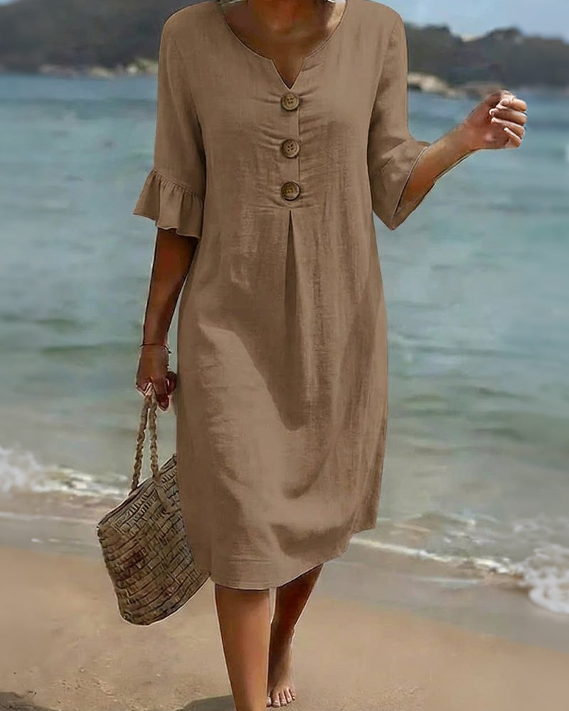 Lucía | Vestido de lino elegante