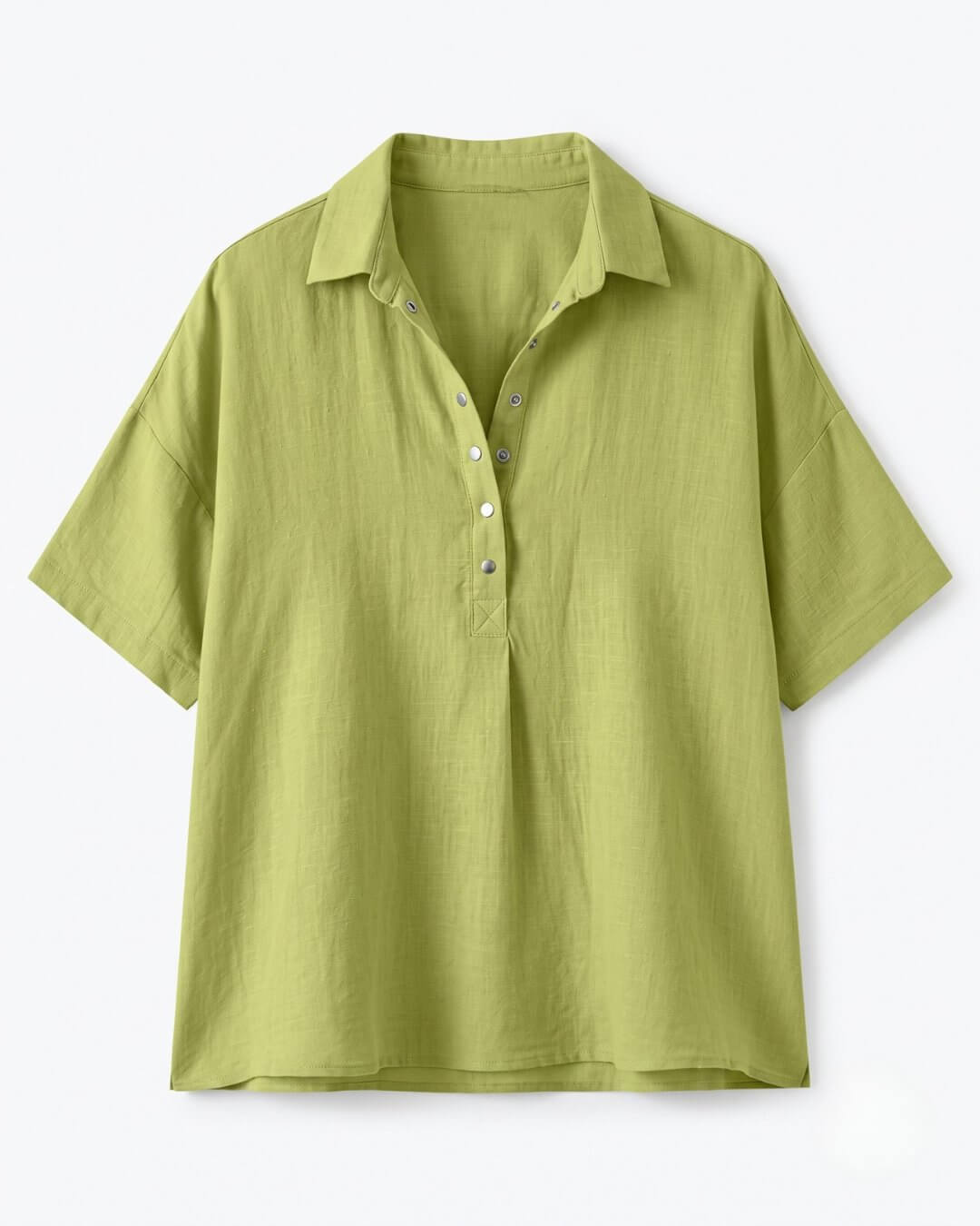 Gabriela | Blusa Lisa de Lino y Manga Corta - Isabel de Sevilla
