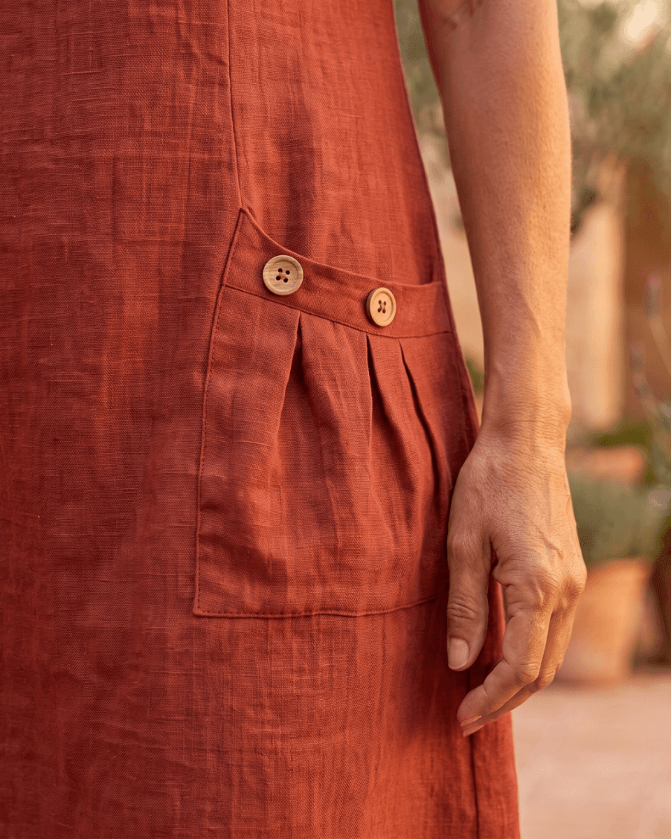 Dolores | Vestido Casual y Elegante de Lino - Isabel de Sevilla