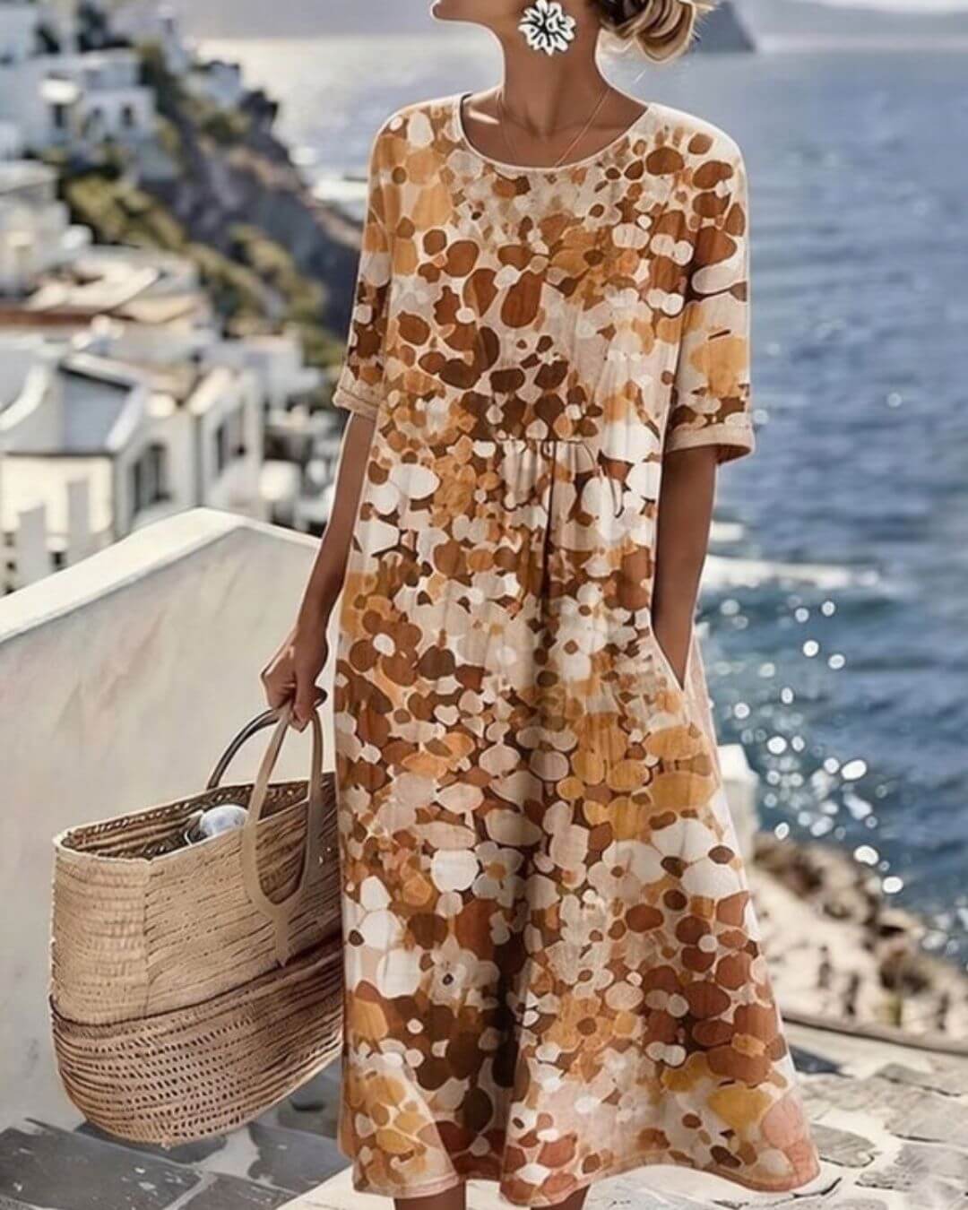 Elena | Vestido midi floral suelto y ligero - Isabel de Sevilla