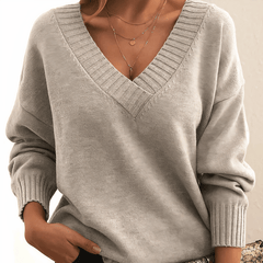 Aitana | Jersey de Punto con Cuello Pico - Isabel de Sevilla