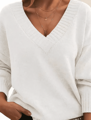 Aitana | Jersey de Punto con Cuello Pico - Isabel de Sevilla