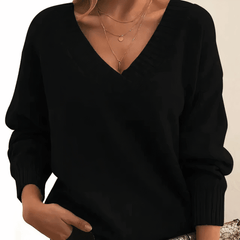 Aitana | Jersey de Punto con Cuello Pico - Isabel de Sevilla