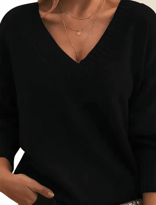 Aitana | Jersey de Punto con Cuello Pico - Isabel de Sevilla