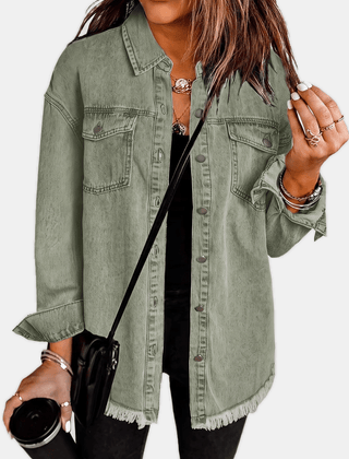 Marina | Chaqueta Vaquera Oversize con Bajo Deshilachado - Isabel de Sevilla