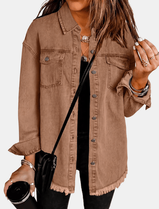 Marina | Chaqueta Vaquera Oversize con Bajo Deshilachado - Isabel de Sevilla