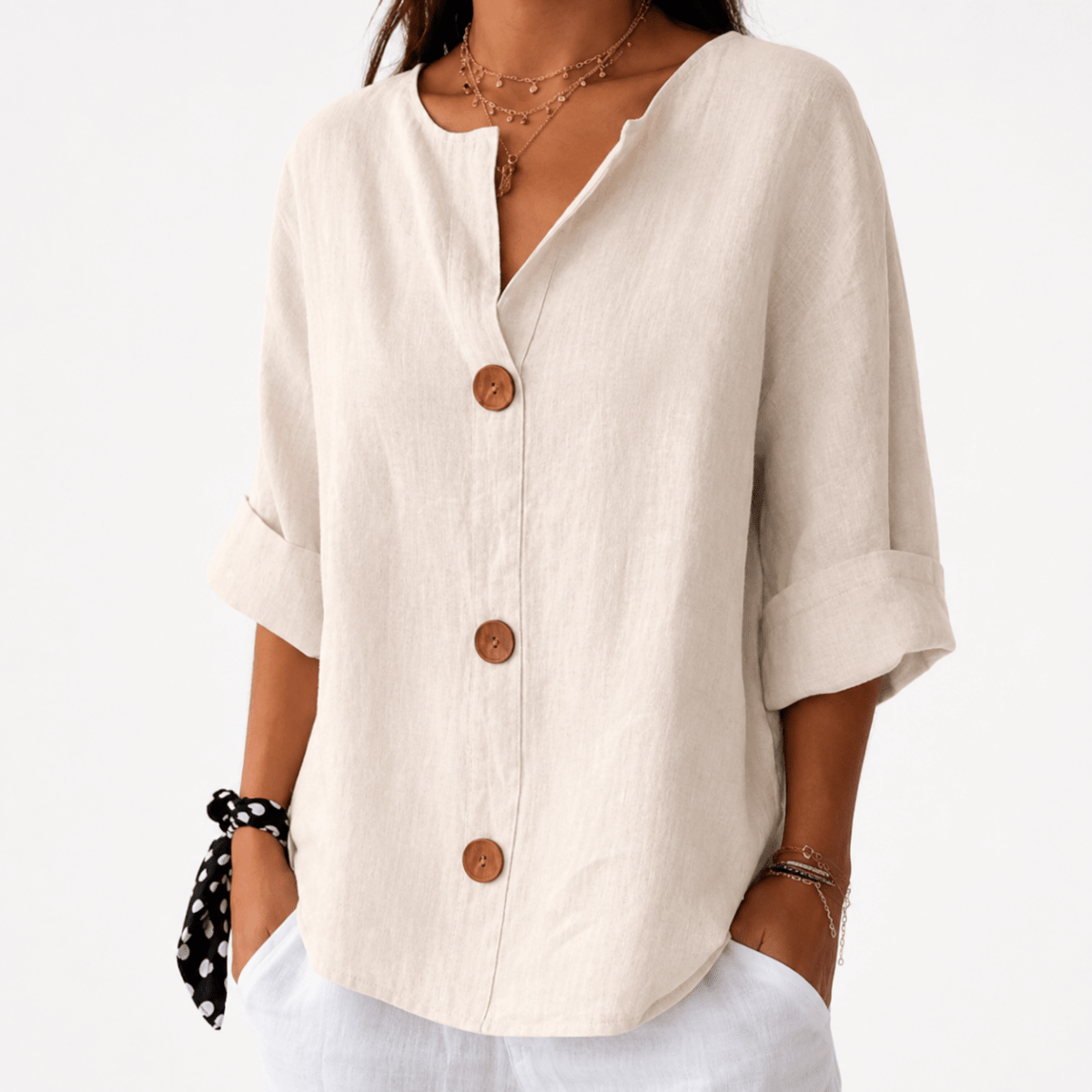 Noa | Blusa de lino informal - Isabel de Sevilla