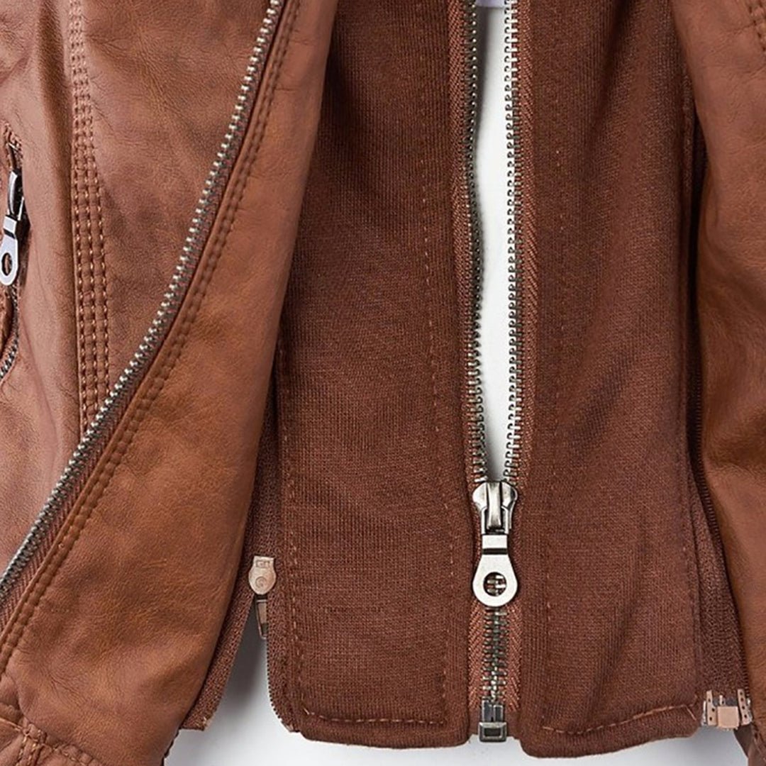 Cecilia | Chaqueta de Polipiel con Capucha - Isabel de Sevilla