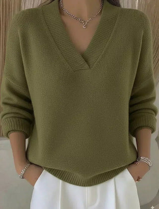 Antonia | Jersey Holgado con Cuello de Pico - Isabel de Sevilla