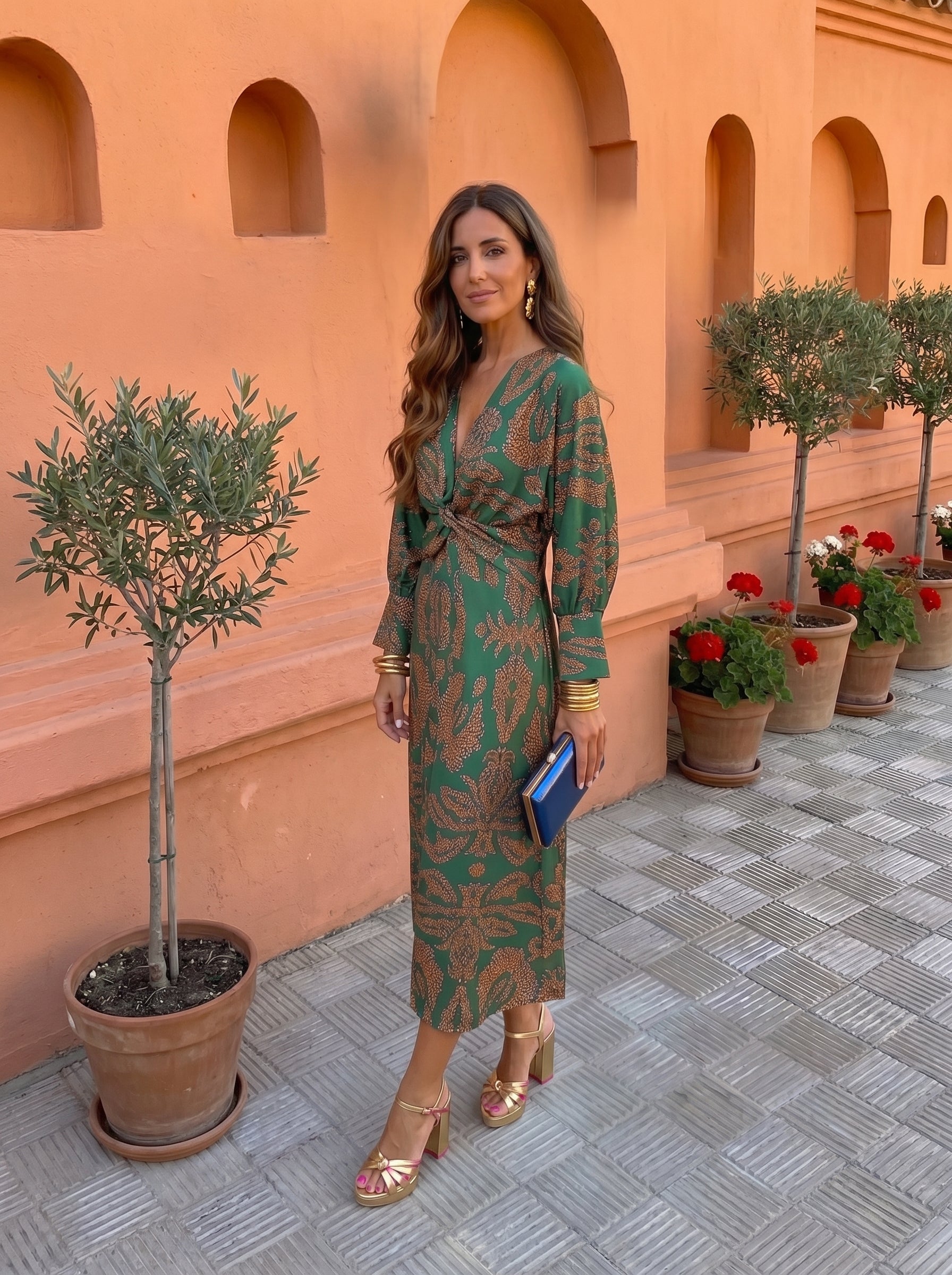Silvia | Vestido midi con estampado