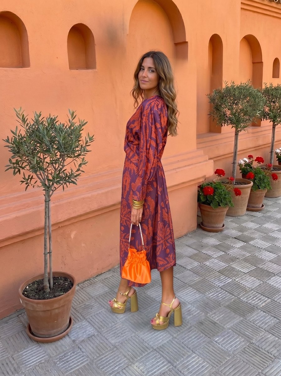 Silvia | Vestido midi con estampado - Isabel de Sevilla