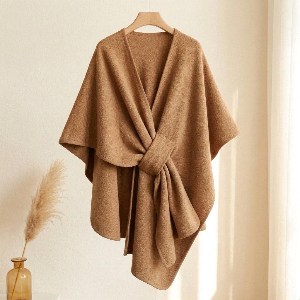 Nerea | Poncho de Punto con Lazo Decorativo - Isabel de Sevilla
